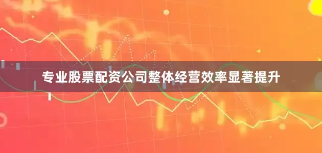 专业股票配资公司整体经营效率显著提升