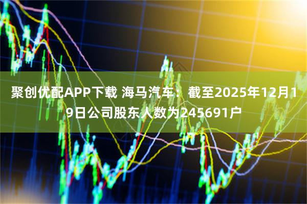 聚创优配APP下载 海马汽车：截至2025年12月19日公司股东人数为245691户